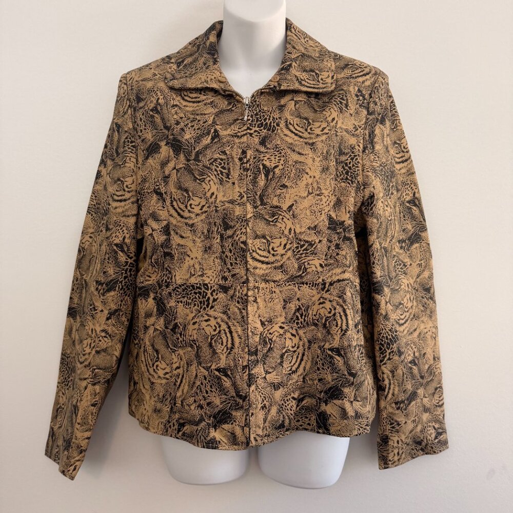 Vintage Lisa International Tiger Suede Jacket | Size M - Picture 8 of 13